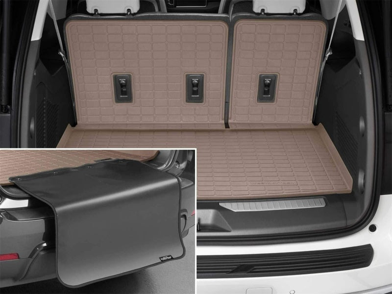 WeatherTech 21-23 GMC Yukon XL / Yukon Denali XL Seatback Cargo Liner HP w/Bumper Protector - Tan Secondary image