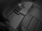 WeatherTech 13+ Buick Encore Rear FloorLiner - Black fitting perfectly in vehicle for ultimate protection.