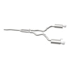 MagnaFlow Cat Back, SS, 2.5in, Street, Dual Split Polished 4.5in Tips 2015 Ford Mustang Ecoboost exhaust system