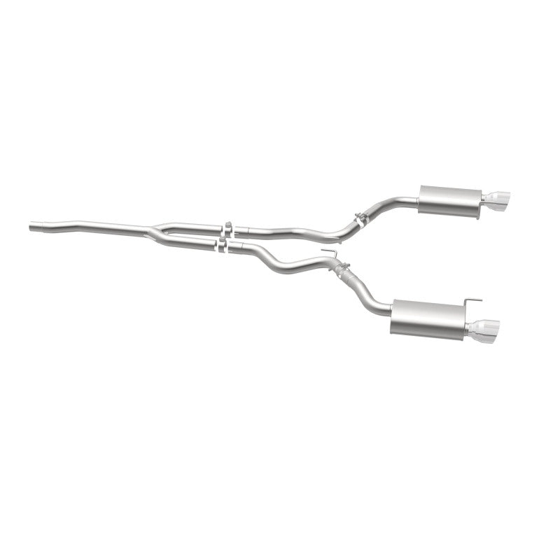 MagnaFlow Cat Back, SS, 2.5in, Street, Dual Split Polished 4.5in Tips 2015 Ford Mustang Ecoboost exhaust system