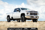 Cognito 20-24 Chevy/GMC Silv/Sierra 2500/3500 HD 2WD/4WD 3in Elite Leveling Kit w/ King 2.5 RR on truck with offroad wheels