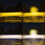 KC HiLiTES FLEX ERA 3 Dual Mode SAE Fog Lights - 2-Light Master Kit beam patterns comparison