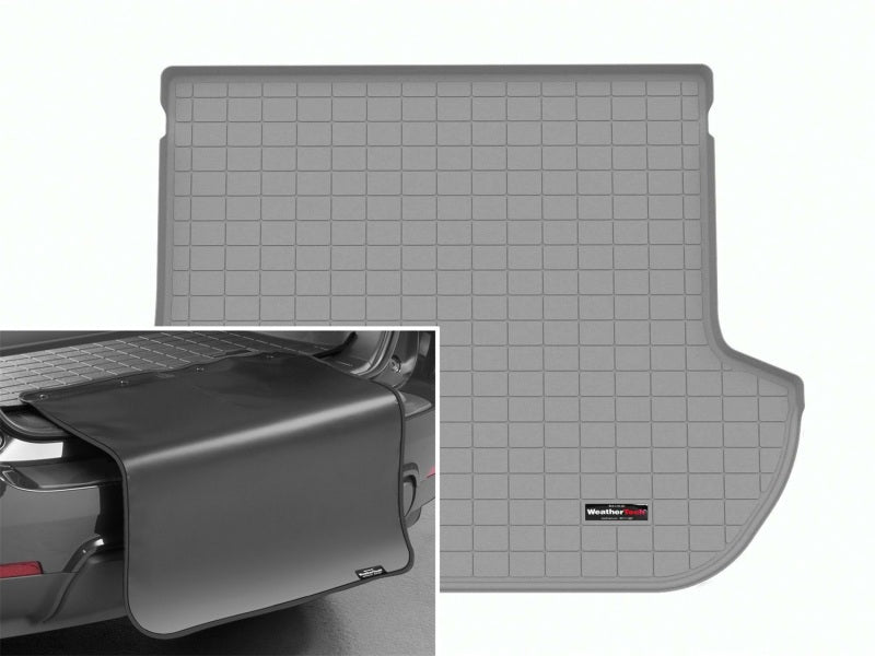 WeatherTech 10-14 Subaru Outback Trunk Cargo Liner w/Bumper Protector - Grey Secondary image