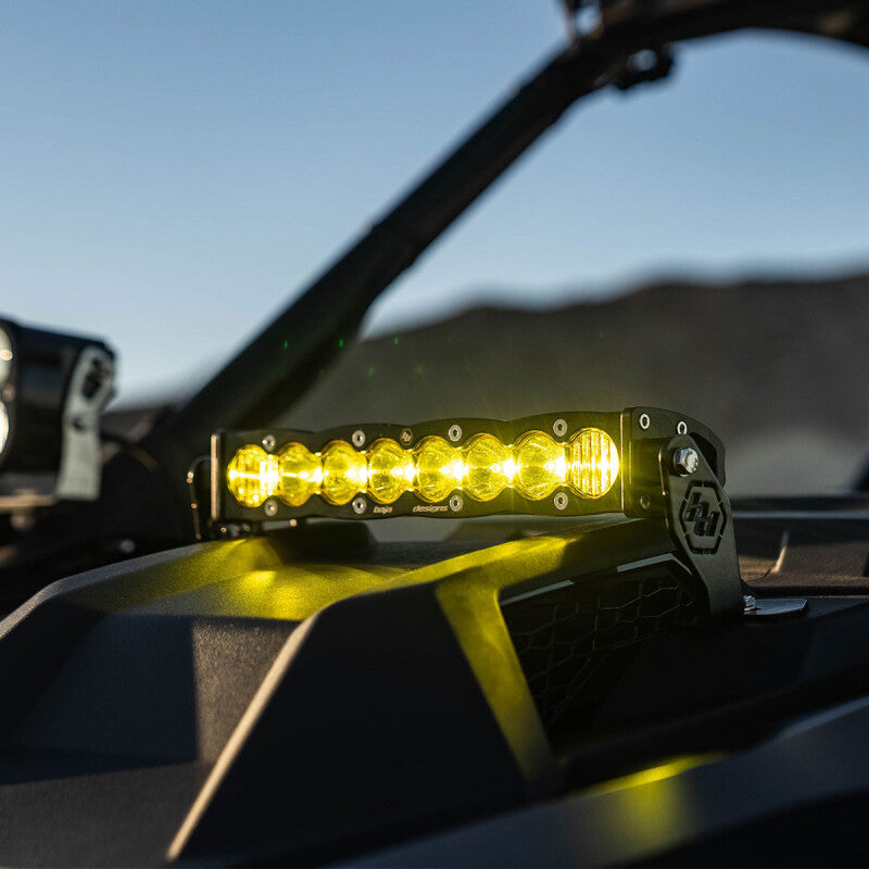 Baja Designs 22-23 Polaris RZR Pro R S8 10in Hood Mount Kit - Clear with LED light bar