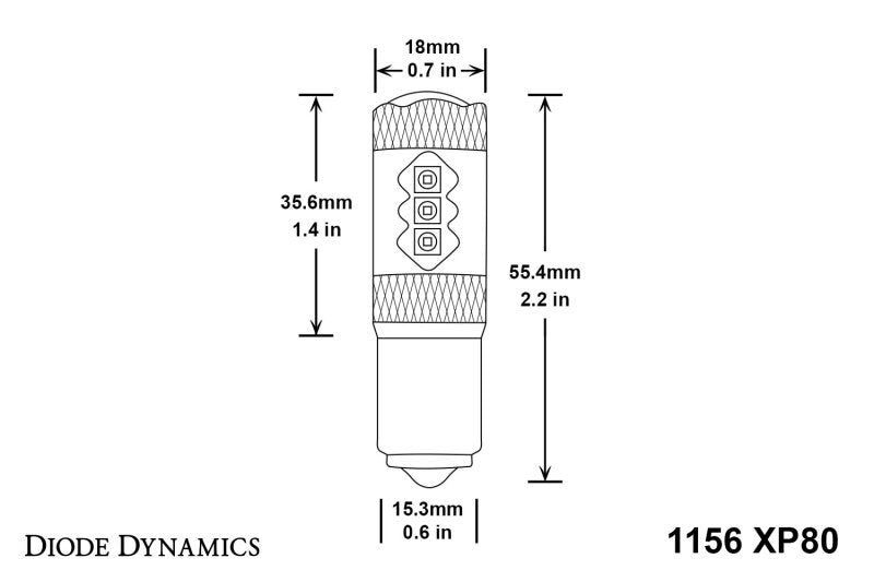 Diode Dynamics 1156 XP80 LED - Amber (Single) Secondary image