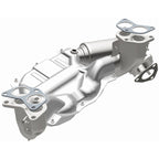 MagnaFlow Conv Direct Fit OEM 16-17 Subaru Impreza/Forester Underbody showing premium stainless steel design