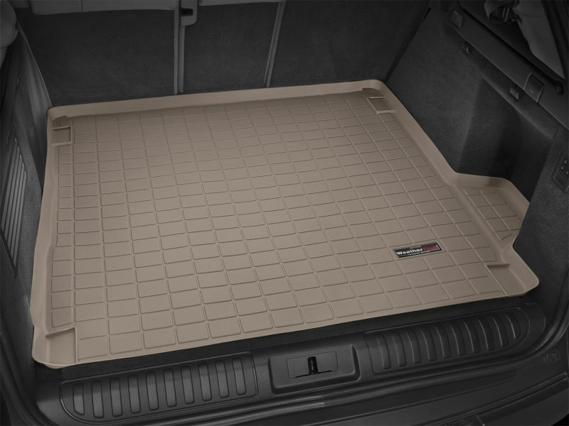 WeatherTech 2013+ Land Rover Range Rover Sport Cargo Liners - Tan for complete cargo area protection.