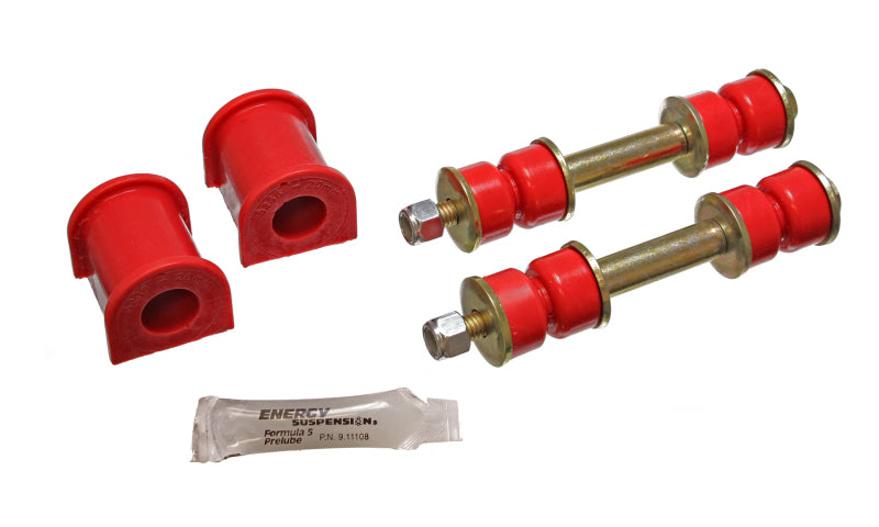 Energy Suspension 86-97 Nissan 720 & Hardbody PickUp 4WD Red 20mm Front Sway Bar Frame Bushings Main image