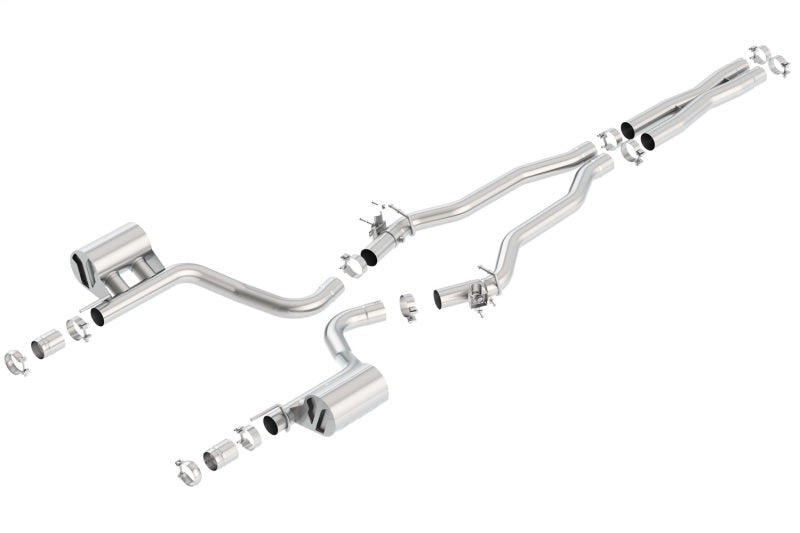 Borla 2015 Dodge Challenger Hellcat 6.2L V8 ATAK Catback Exhaust No Tips Factory Valance parts for performance upgrades