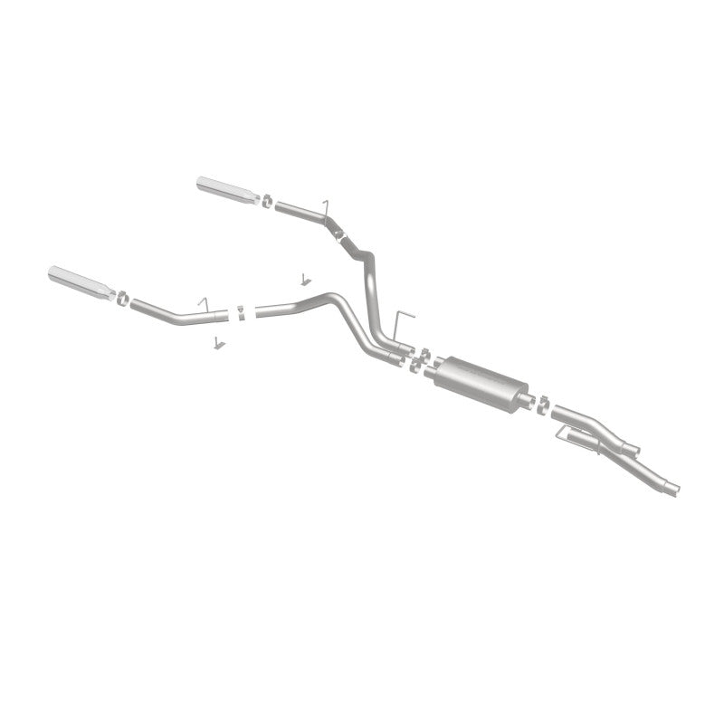 MagnaFlow SYS C/B 09 F-150 EC-CC/SB dual splt exhaust system with polished tips