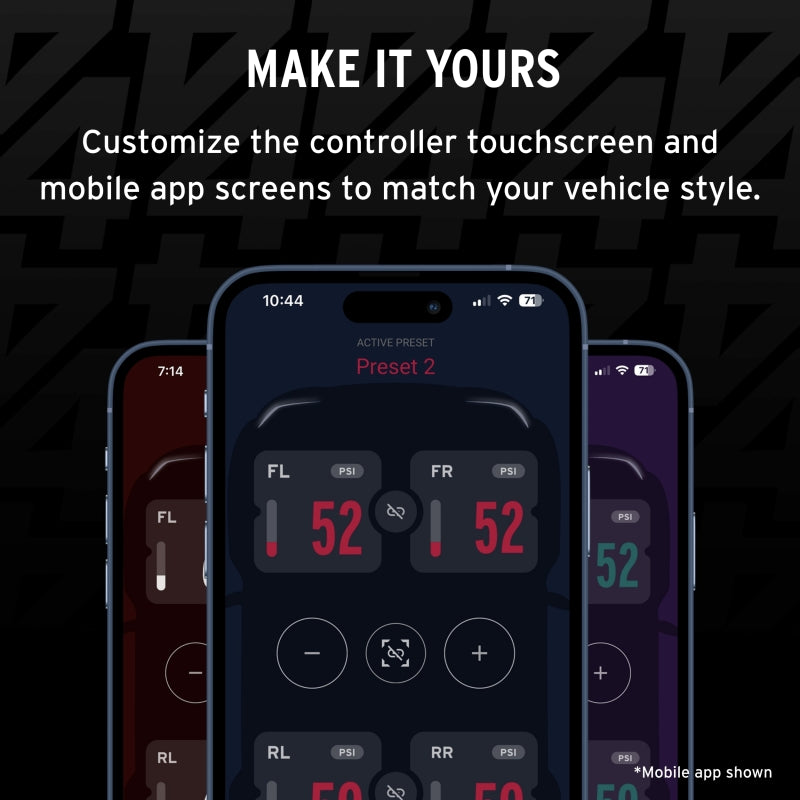 Air Lift ALP4 Air Management 1/4in Airline (No Tank/Compressor) customizable touchscreen.