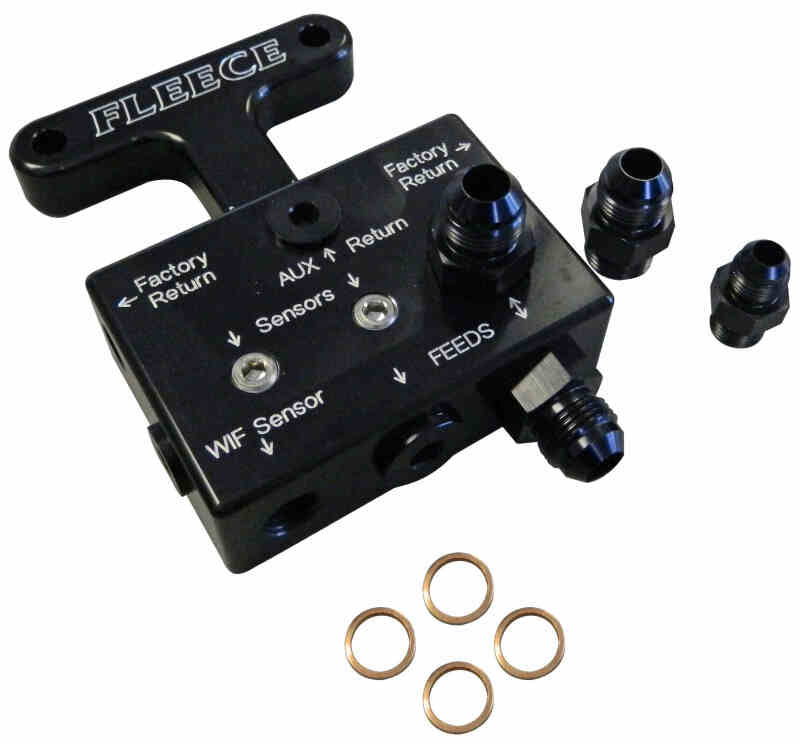 Fleece Performance 03-07 Dodge 5.9L / 07.5-09 6.7L Cummins 3rd Gen Fuel Distribution Block Secondary image