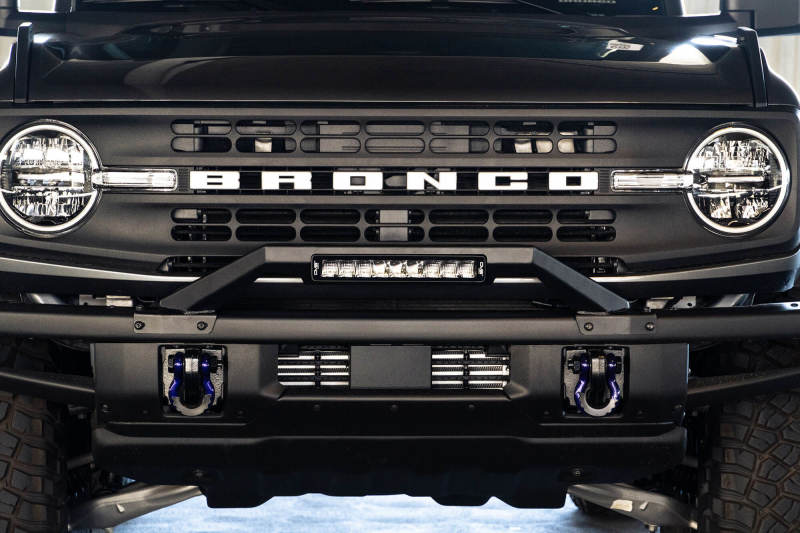DV8 Offroad 21-22 Ford Bronco Factory Modular Front Bumper Bull Bar with LED light bar