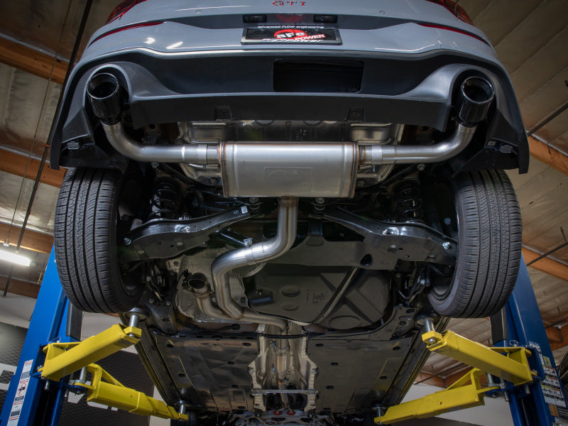 aFe Gemini XV 3in to 2 1/2in 304 SS Cat-Back Exhaust 22-23 Volkswagen GTI (MK8) 2.0L w/ Carbon Tips Secondary image