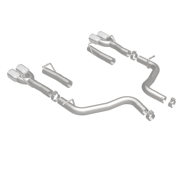 MagnaFlow Axle-Back, SS, 2.5in, Quad Split Rear 3.5in Tip 2015 Dodge Challenger 3.6L V6 exhaust system components