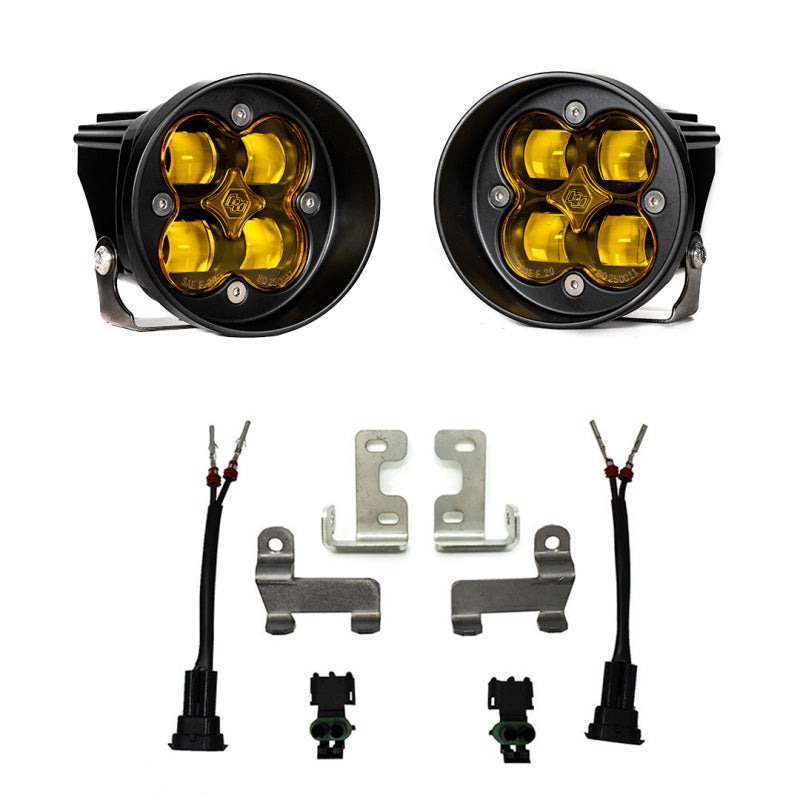 Baja Designs 12-21 Toyota Tacoma/Tundra/4Runner Squadron-R Fog Pocket Light Kit - SAE Amber components and accessories