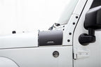 Bushwacker 07-18 Jeep Wrangler Trail Armor Cowl Cover - Black on white Jeep.
