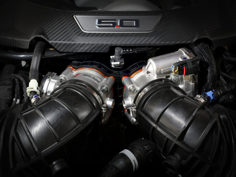 aFe 2024 Ford Mustang GT/ 2024 Ford Mustang Dark Horse V8 5.0L Silver Bullet Throttle Body Spacer Secondary image