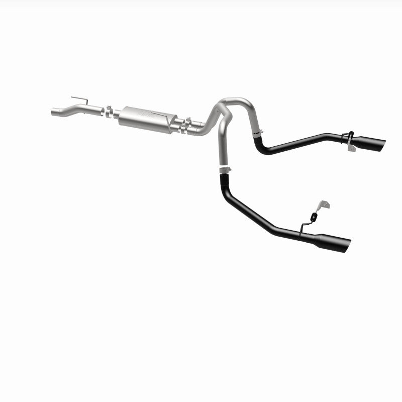 Magnaflow 21 Ford F-150 Street Series Cat-Back Performance Exhaust System- Dual-Split Rear Exit view, exhaust system for trucks.