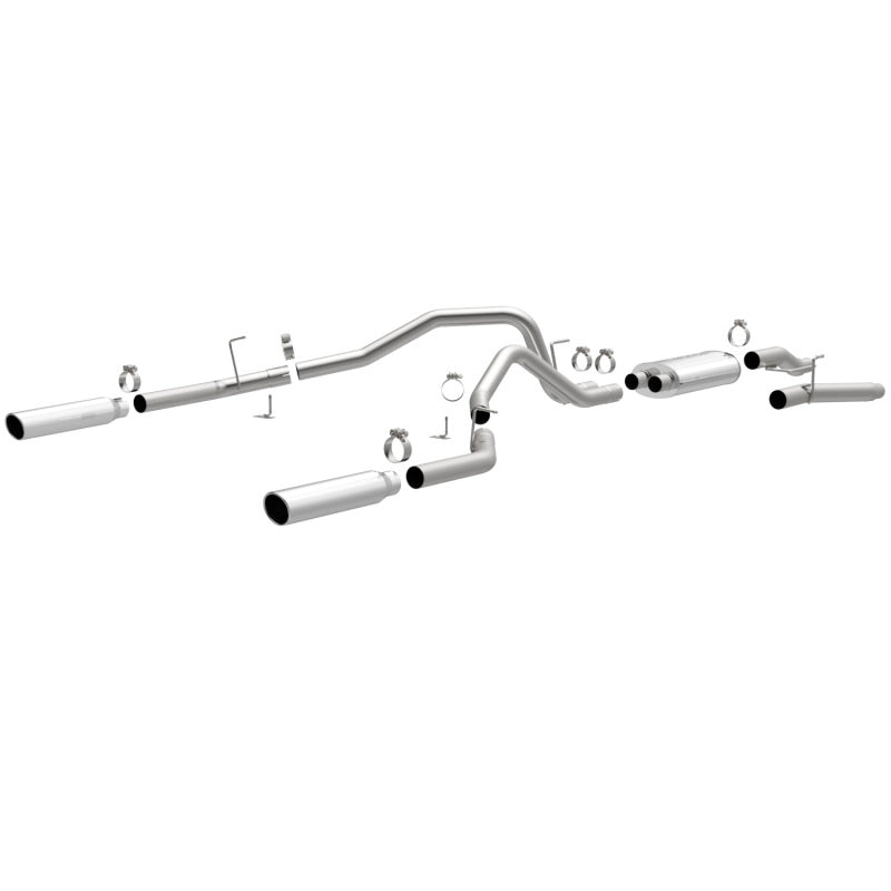 MagnaFlow SYS C/B 09 F-150 EC-CC/SB dual splt exhaust system for trucks