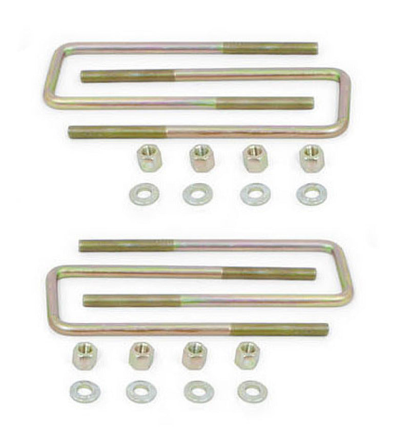 MaxTrac Rear U-Bolts for 3in/4in Lift Blocks - 12.50in x 2.625in x 9/16in - Set of 4 with nuts and washers