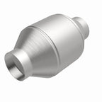 MagnaFlow Conv Univ 2.5in Inlet/Outlet Center/Center Round 3in Body L x 5in W x 8.75in Overall L - Durable catalytic converter.