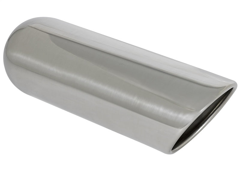 aFe MACHForce XP Exhausts Tips SS-304 EXH Tip 3In x 4Out x 12L Sgl-Ang Weld On Secondary image