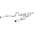 MagnaFlow Sys C/B Ford Mustang Gt 4.6L 99-04 performance exhaust system with polished tips.