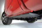 AMP Research 2007-2017 Mercedes-Benz Sprinter PowerStep - Black installed view on red truck, showcasing exterior accessories for trucks.