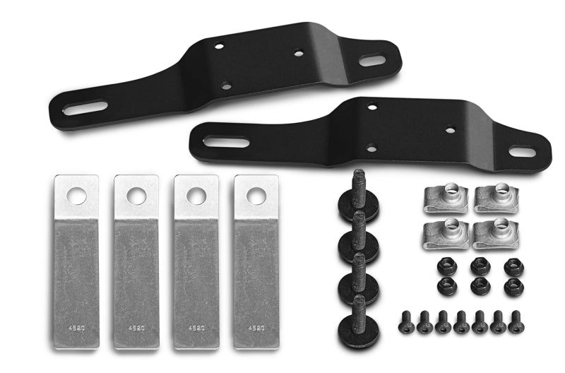 AMP Research 19-24 Chevrolet/GMC Silverado/Sierra 1500 Bedxtender HD Kit - Black contents including brackets and bolts
