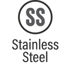Stainless Steel logo representing durability and quality