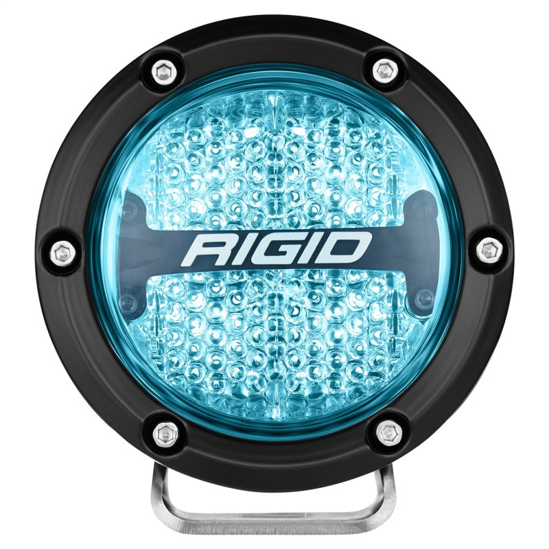 Rigid Industries 360-Series 4in LED Off-Road Diffused Beam - RGBW Backlight (Pair) for offroad lighting and electrical.