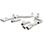 MagnaFlow Axle-Back, SS, 2.5in, Quad Split Rear 3.5in Tip 2015 Dodge Challenger 3.6L V6 exhaust system.