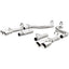MagnaFlow Axle-Back, SS, 2.5in, Quad Split Rear 3.5in Tip 2015 Dodge Challenger 3.6L V6 exhaust system.