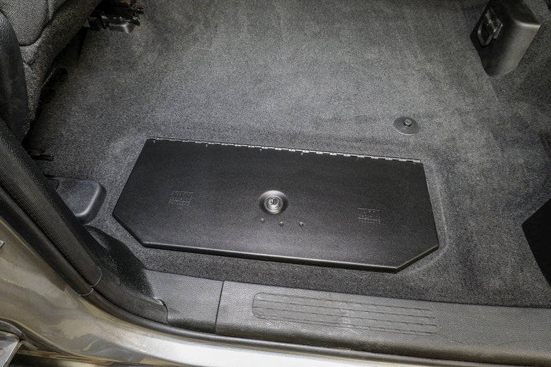 Tuffy Infloor Lid W/ Keyed Lock For Ram Trucks Crew Cab installed