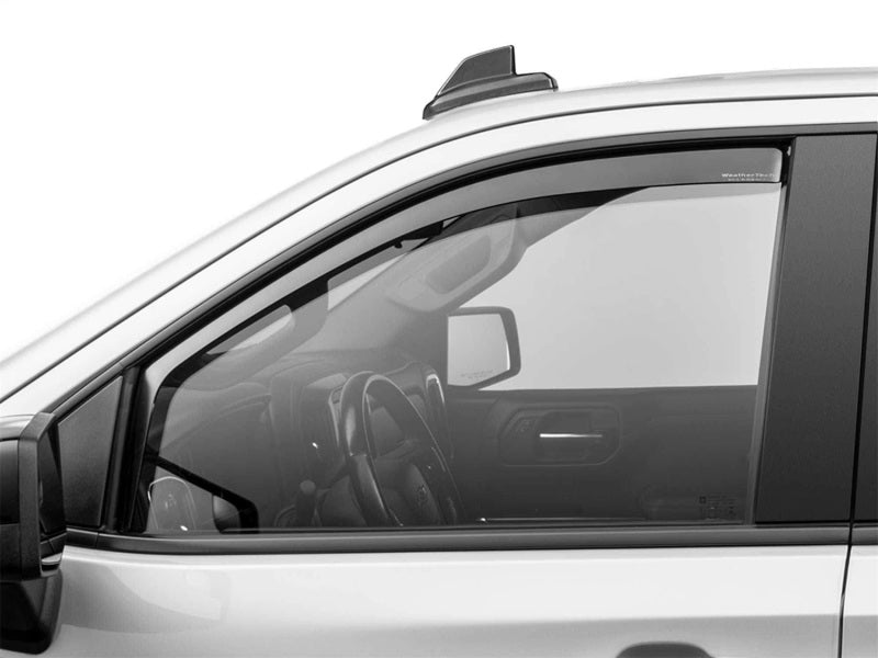 WeatherTech 19-23 GMC/Chevrolet Sierra / Silverado 1500 CC Front Side Window Deflectors - Dark Tint Secondary image