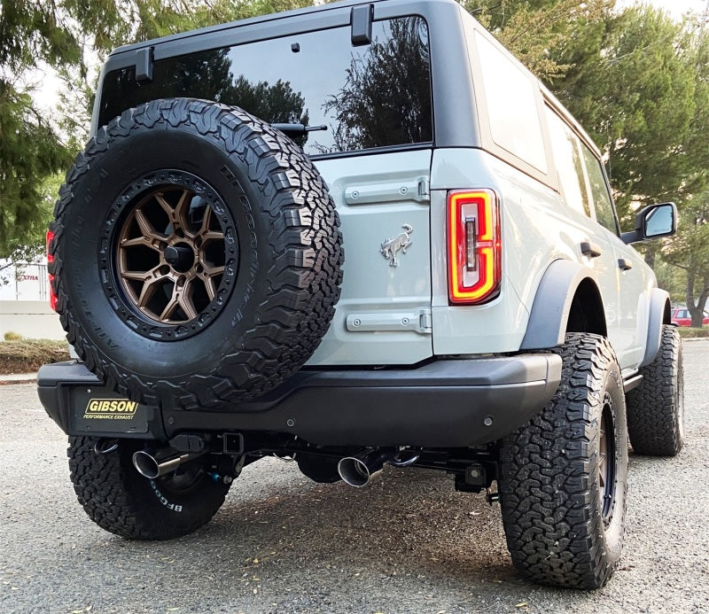 Gibson 21-22 Ford Bronco 4DR Cat-Back Dual Split Exhaust - Stainless Secondary image