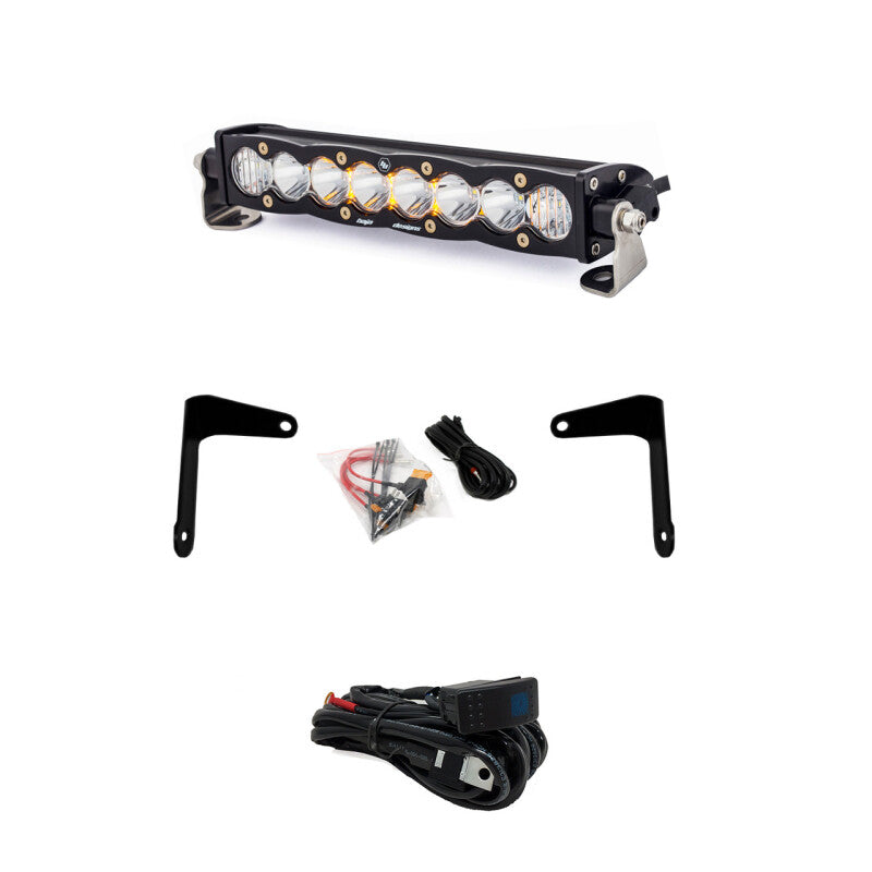 Baja Designs Can-Am X3 Shock Mount Kit w/10in S8 Light Bar - Amber components