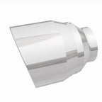 MagnaFlow Tip Stainless Double Wall Round Single Outlet Polished 4.5in DIA 2.5in Inlet 5.75in Length