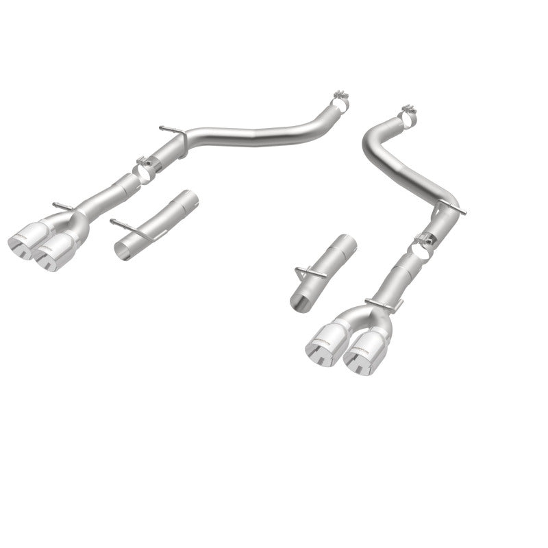 MagnaFlow Axle-Back, SS, 2.5in, Quad Split Rear 3.5in Tip 2015 Dodge Challenger 3.6L V6 exhaust system parts