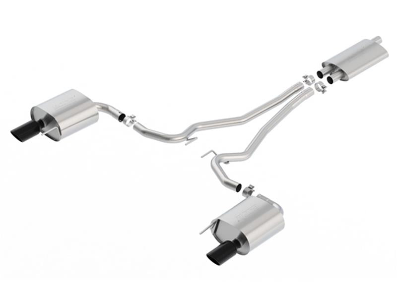 Borla 15-17 Ford Mustang EcoBoost 2.3L EC-Type Cat Back Single Round 4.0in OD 9.5in L Tips Exhaust Secondary image