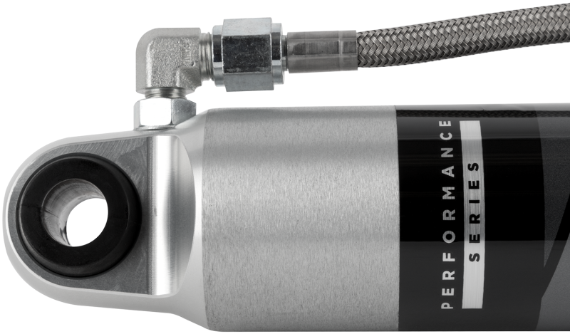 Fox 2017+ Ford F-250 2.0 Perf Series 12.1in Smooth Body R/R Rear Shock 0-1in. Lift close-up, performance offroad parts.