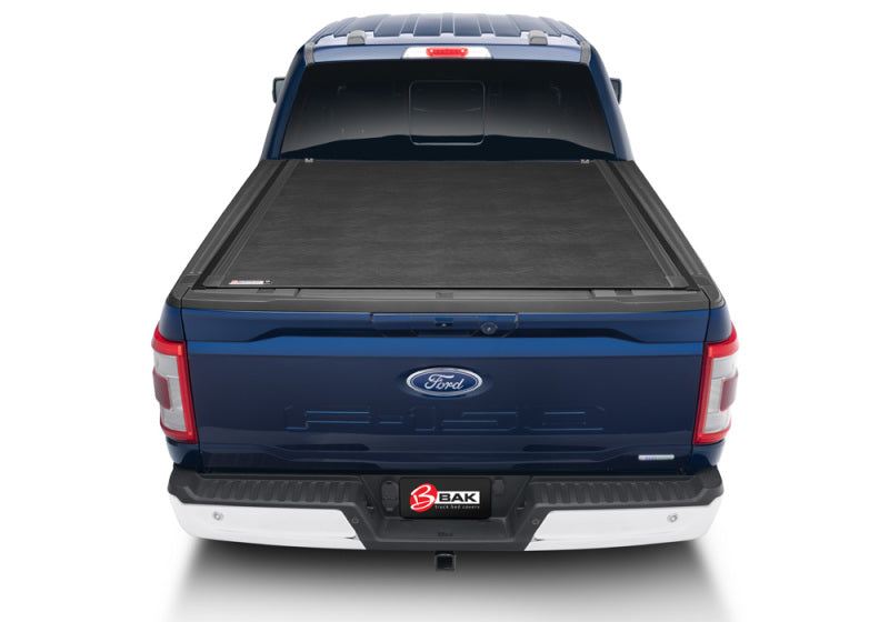 BAK 21-22 Ford F-150 (Incl. 2022 Lightning) Revolver X2 5.7ft Bed Cover installed on blue truck