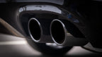 Borla 21-23 Kia K5 GT i4 AT FWD 4DR 2.00in 2.75in S-Type Exhaust - Black Chrome close-up of dual tips