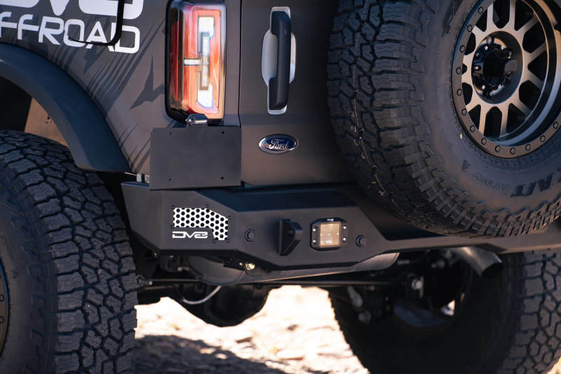 DV8 Offroad 21-22 Ford Bronco MTO Series Rear Bumper with offroad lighting