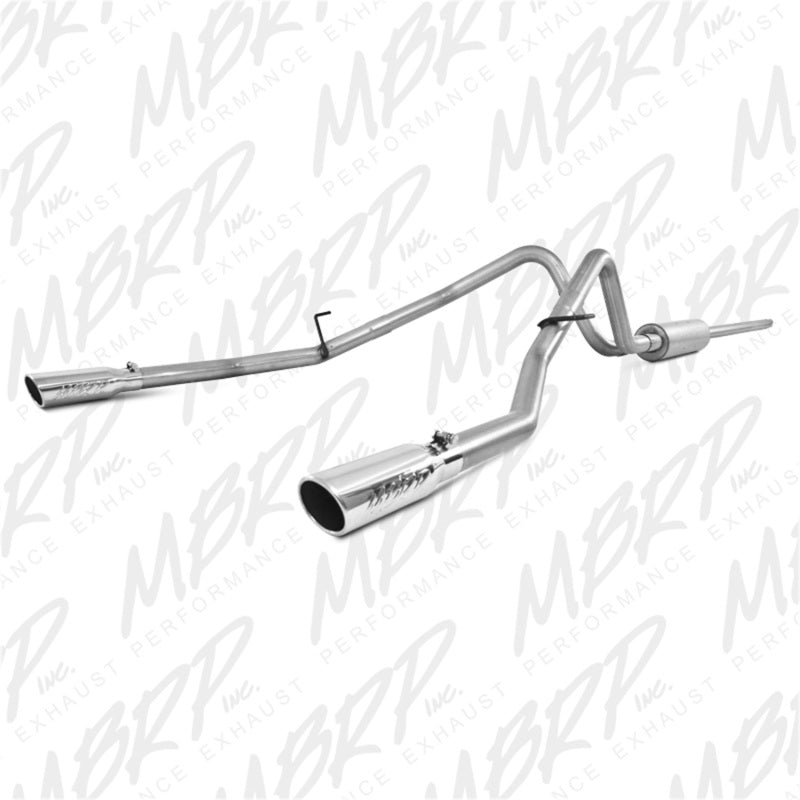 MBRP 2004-2008 Ford F150 4.6/5.4L EC/CC-SB Cat Back Dual Split Rear Secondary image