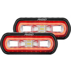 Rigid Industries SR-L Series Surface Mount LED Spreader Pair w/ Red Halo - Universal for offroad lighting and electrical.