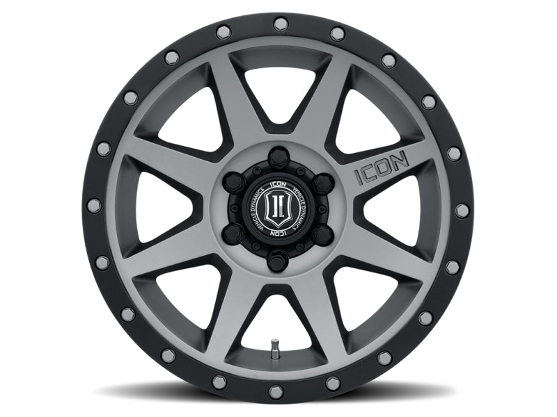 ICON Rebound 18x9 6x135 6mm Offset 5.25in BS 87.1mm Bore Titanium Wheel Secondary image