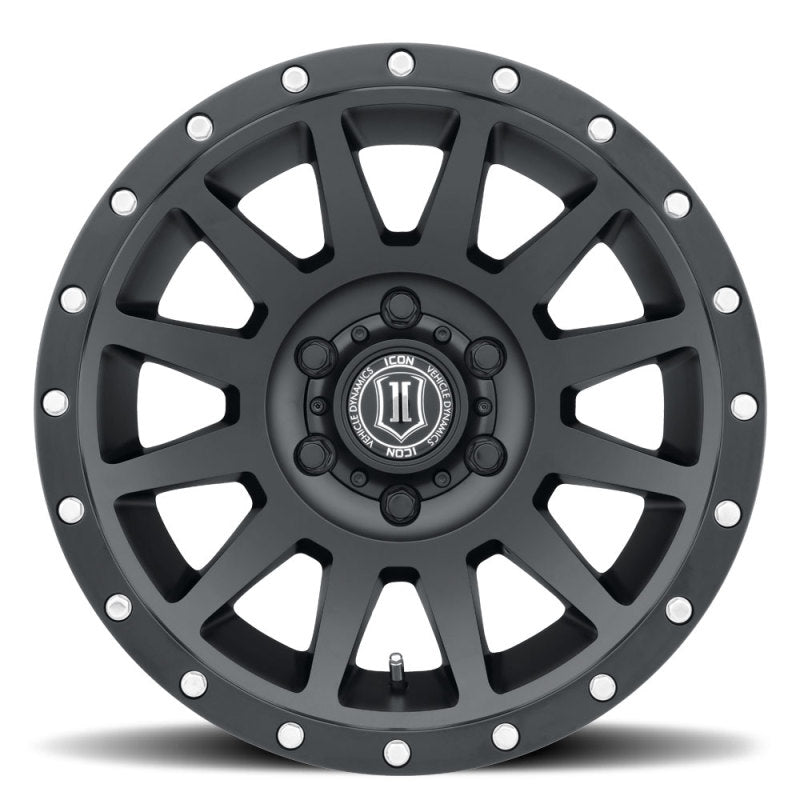 ICON Compression 17x8.5 6x135 6mm Offset 5in BS 87.1mm Bore Satin Black Wheel Secondary image