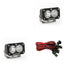 Baja Designs S2 Sport Driving Combo Pattern Pair LED Work Light - Clear with wiring for offroad lighting and electrical.